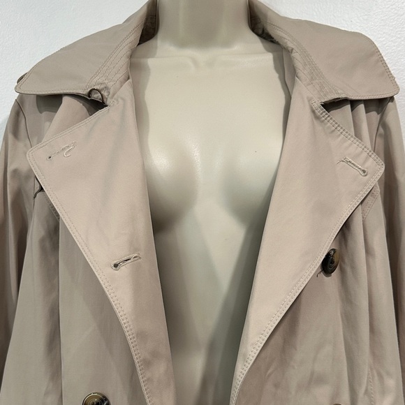 London Fog Beige Double-Breasted Water Resistant Trench Coat - Picture 4 of 16